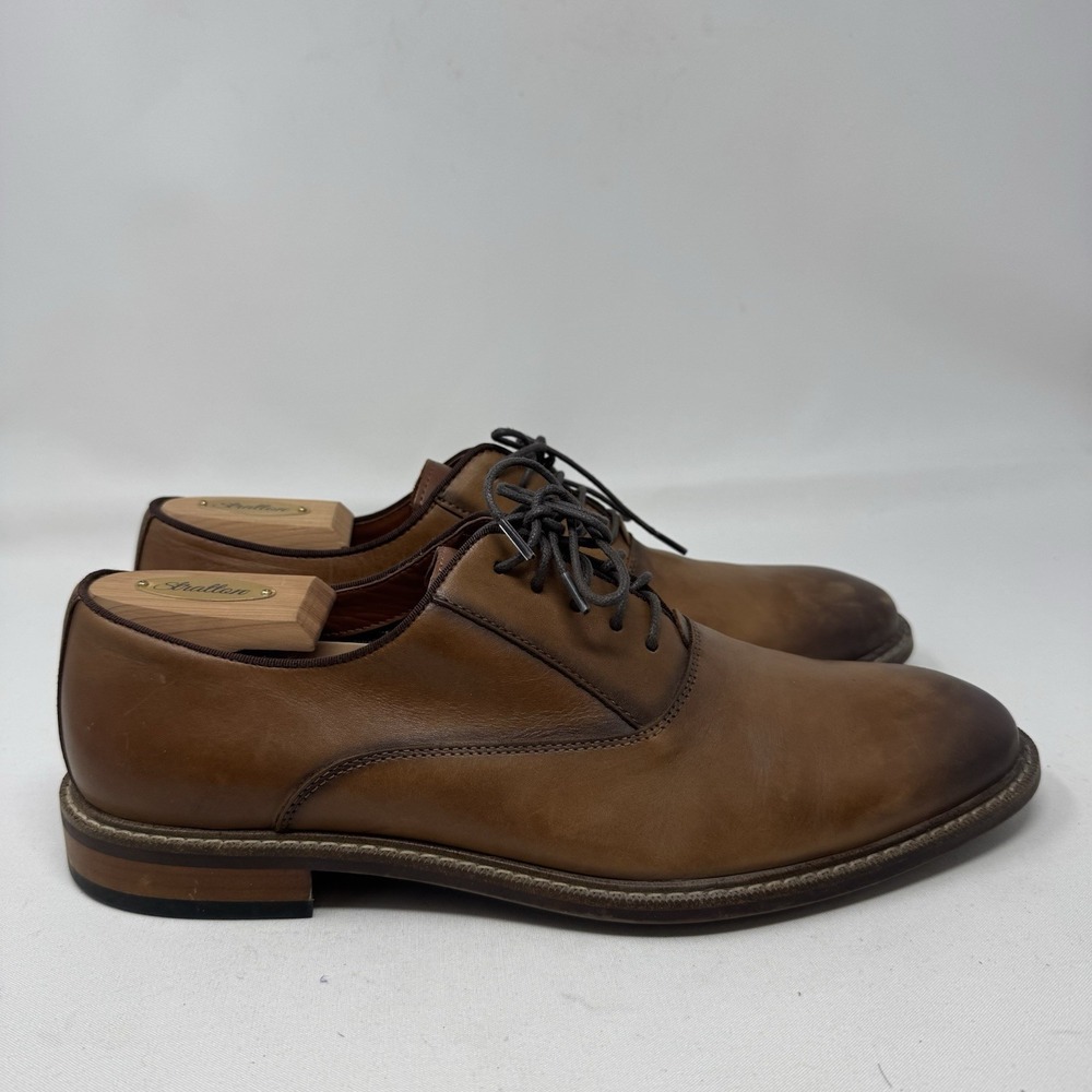 Vince Camuto Men's‎ 11 Shoe Lawson Oxford Cognac Leather Lace Up Dress Casual